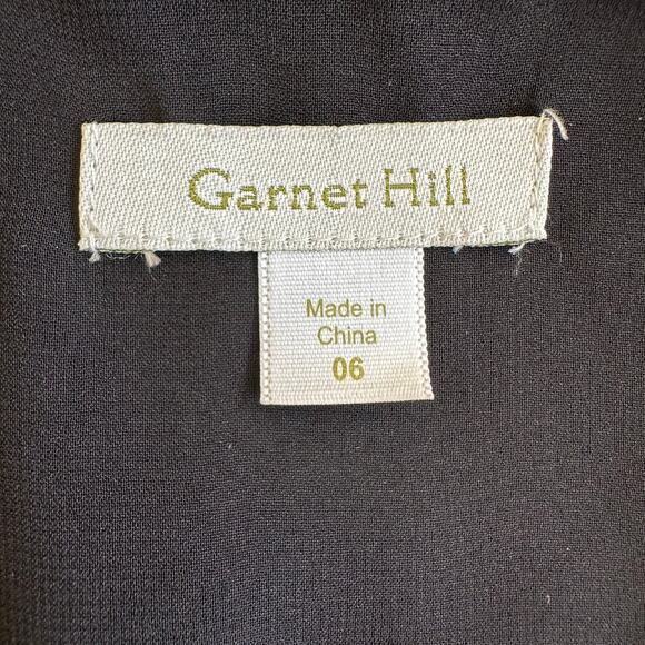 Garnet Hill 100% Silk Dress Sleeveless Tiered Shift Black 6 Minimalist Classic - Picture 6 of 10